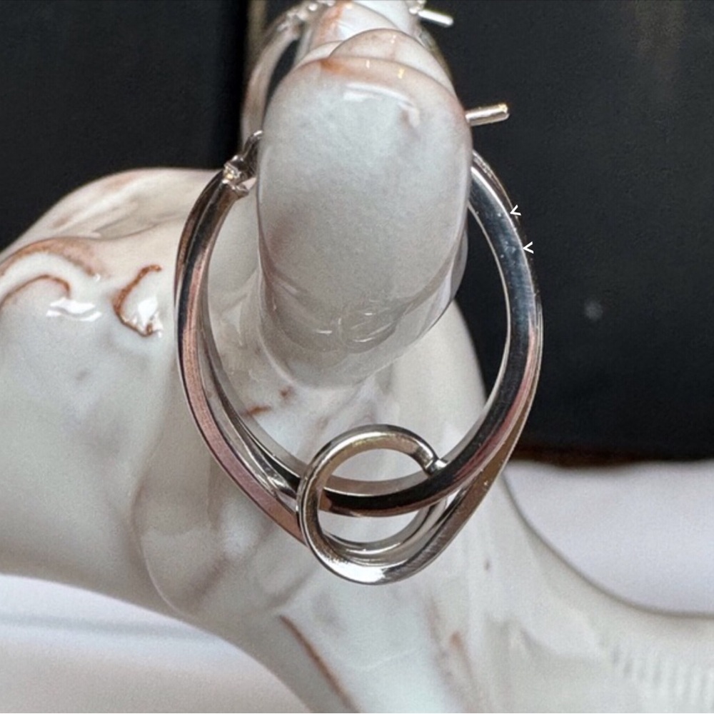 14kyg Loop De Loop Double Hoop Earrings View 6
